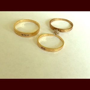 10k gold ring set